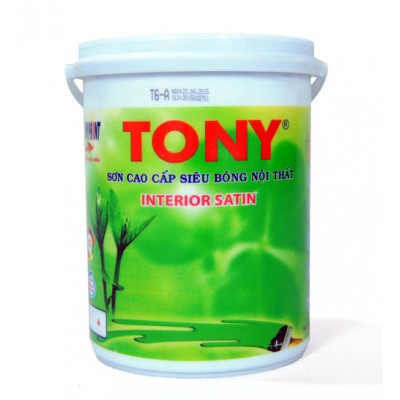 Sơn cao cấp siêu bóng nội thất Tony Interior Satin 5L